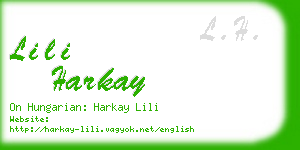 lili harkay business card